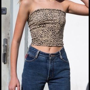 Rare brandy melville leopard tube top